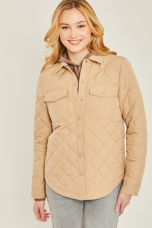 Quilt Stitched Jacket - Quelle's BoutiQue