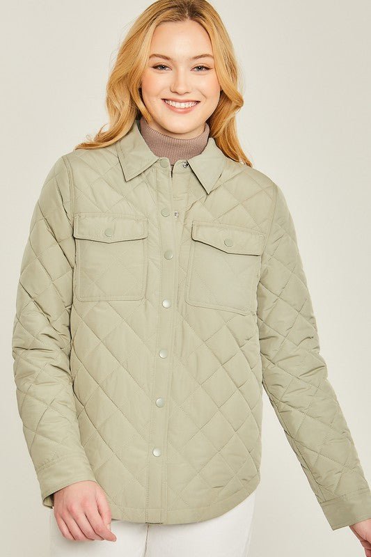 Quilt Stitched Jacket - Quelle's BoutiQue