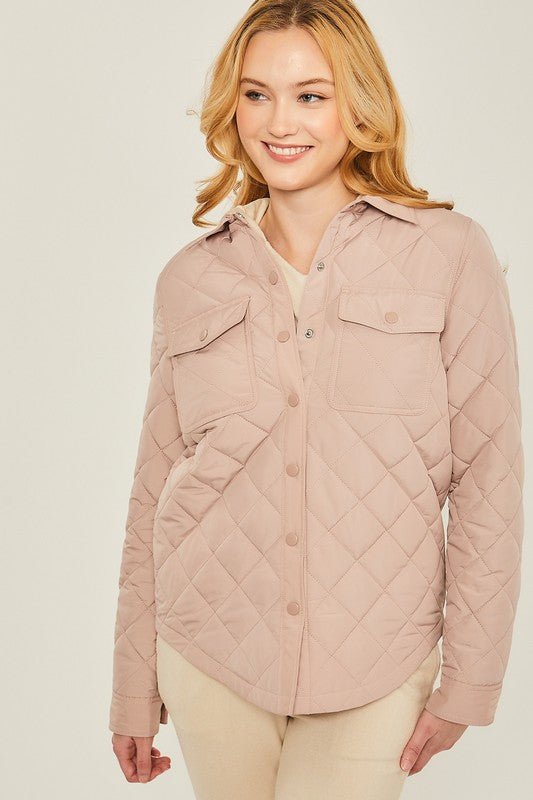 Quilt Stitched Jacket - Quelle's BoutiQue