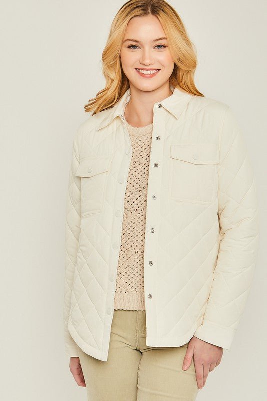 Quilt Stitched Jacket - Quelle's BoutiQue