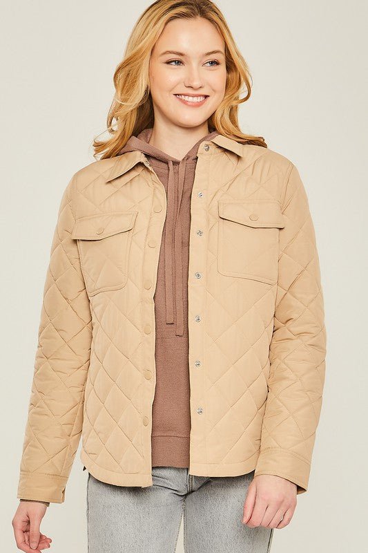 Quilt Stitched Jacket - Quelle's BoutiQue