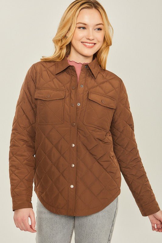 Quilt Stitched Jacket - Quelle's BoutiQue