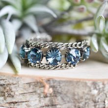 Solitaire Denim Blue Bracelet & Earrings Set - Quelle's BoutiQue