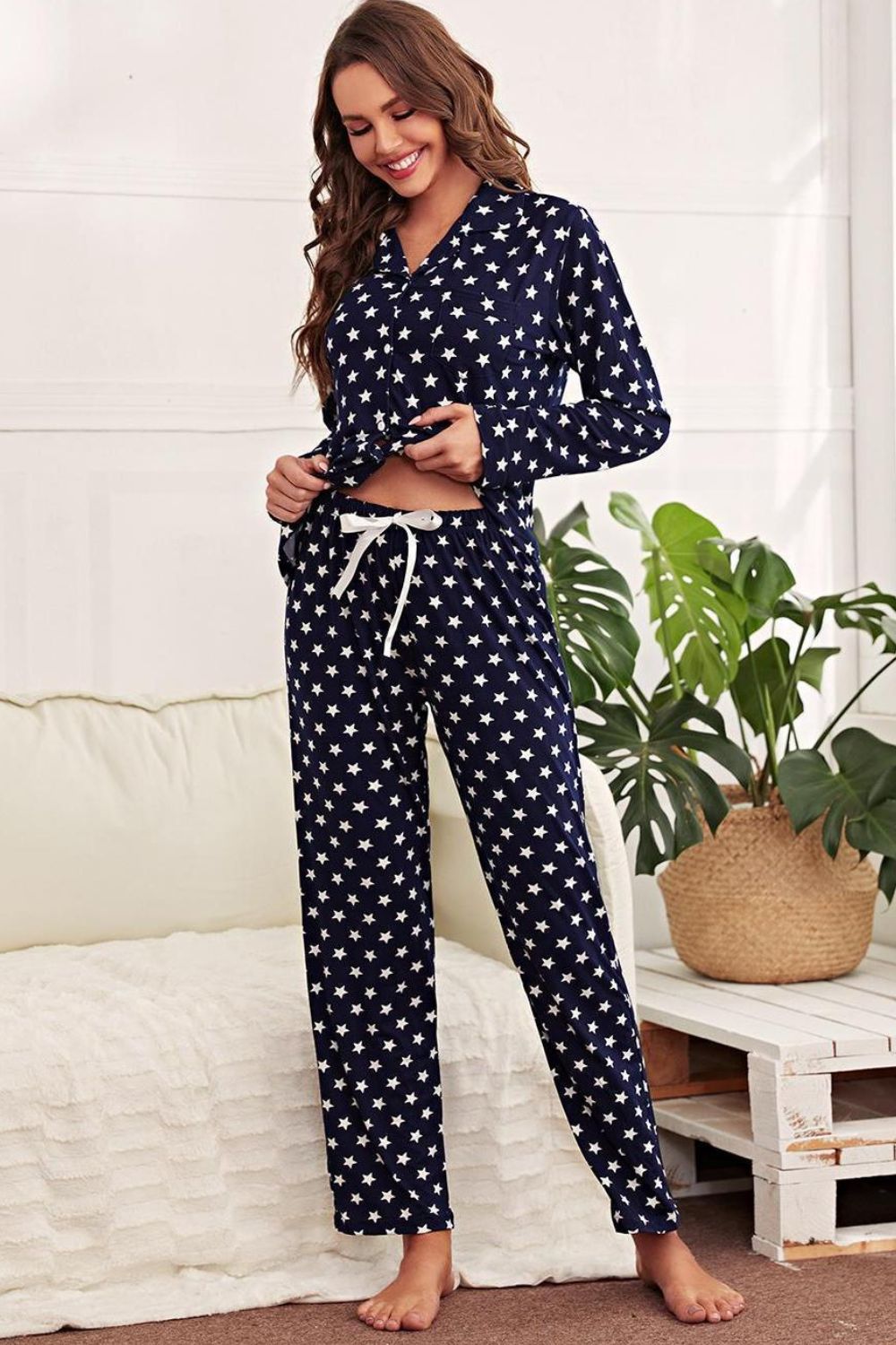 Stars Top and Pants Lounge Set - Quelle's BoutiQue